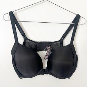Victoria Secret Dream Angels Black Lace Push Up Bra Size 38D